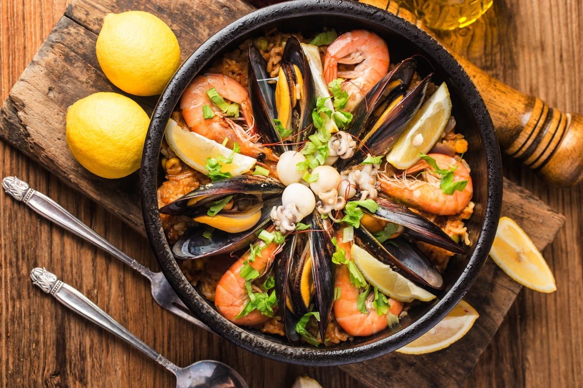 tasty spanish paella with seafood 1 My Blogger Income